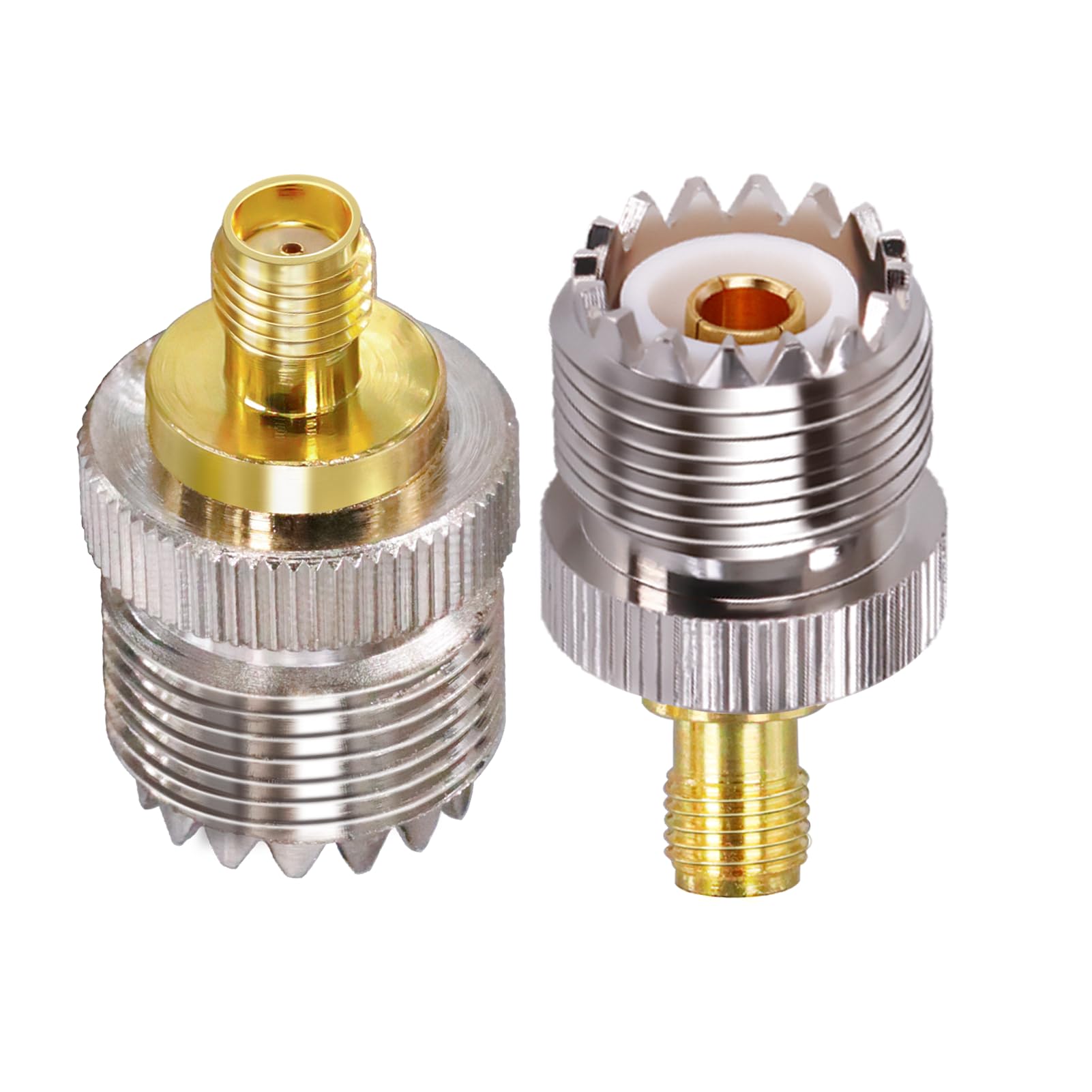 TUOLNK SMA to PL259 Adapter SMA Female to UHF PL-259 Female Coaxial Plug for CB Radio Antenna SO239 Female to SMA Female Coaxial Adapter Pack of 2