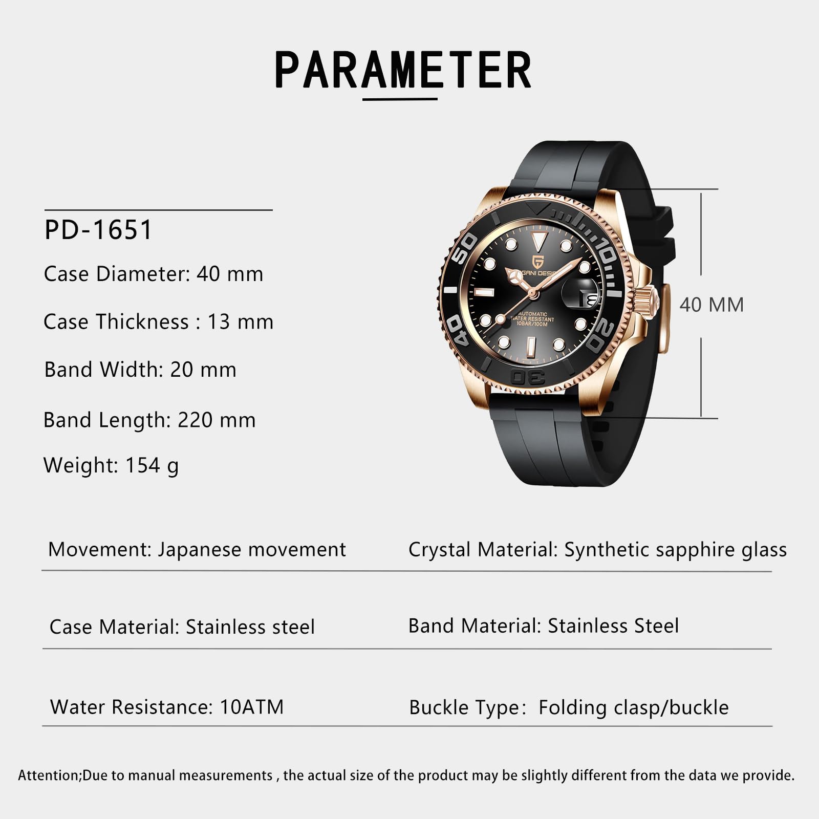 SUZAKU Orologio da uomo automatico Orologio meccanico in acciaio inox vetro zaffiro lunetta girevole 100 m impermeabile luminoso uomo business orologio automatico