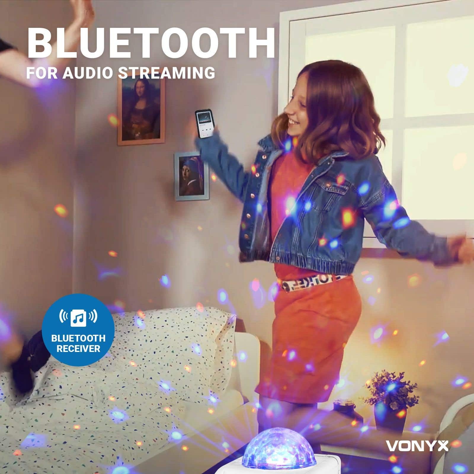 Vonyx SBS50W Karaoke Maschine Kinder – Tragbare Karaoke Anlage mit Akku, inkl. Mikrofon & LED-Lichteffekt, Bluetooth Musikbox für Kinder & Erwachsene, Mini Karaoke-Anlage mit Echo & Bassverstärkung