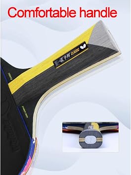 Carbon Ping Pong Paddle - ITTF Approved Advanced Table Tennis Bat for Allround Professional Training, Includes Gift Box Packaging, Short Handle, 1 Pack