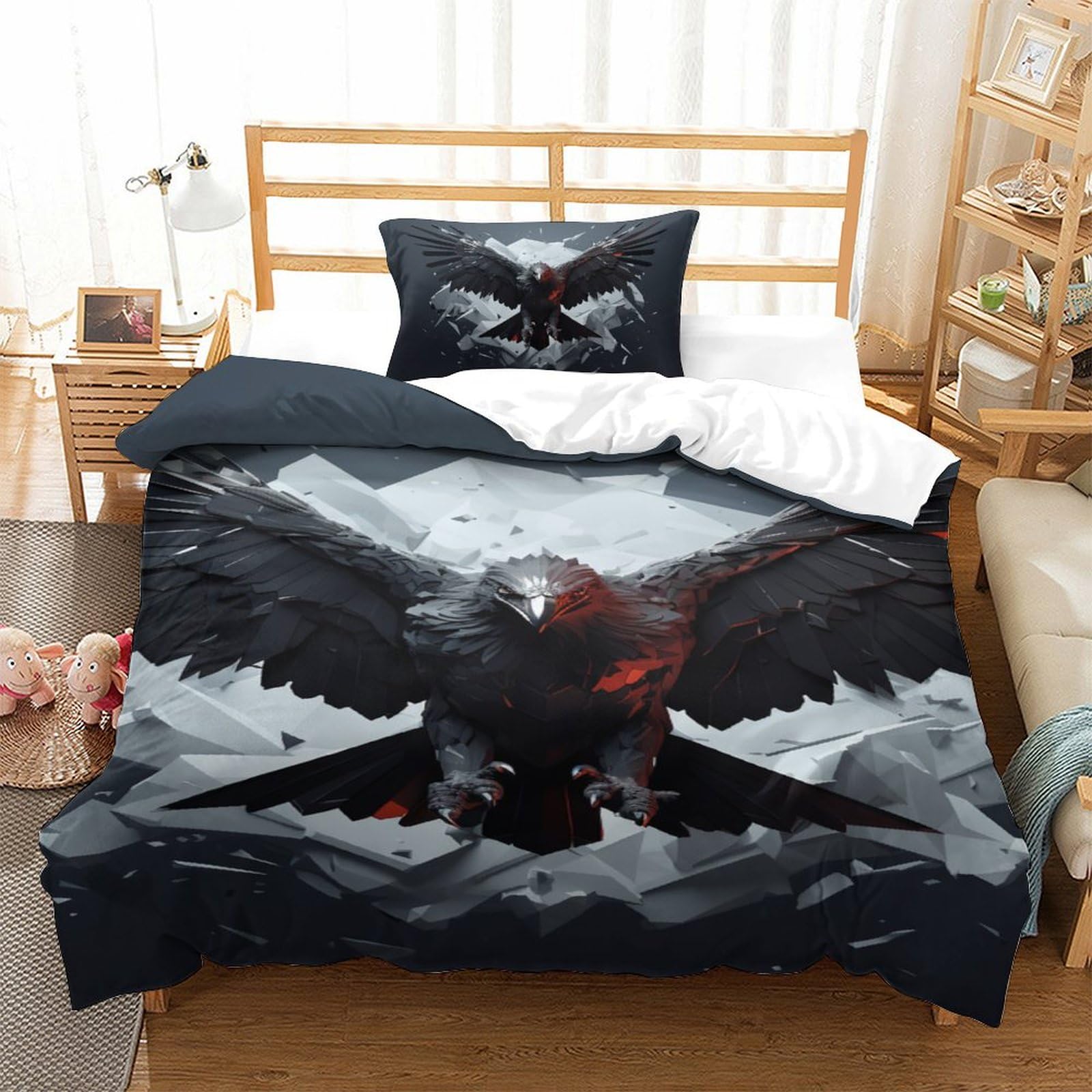 Housse de couette aigle 135x200cm : le cadeau d'anniversaire parfait pour garçon et fille