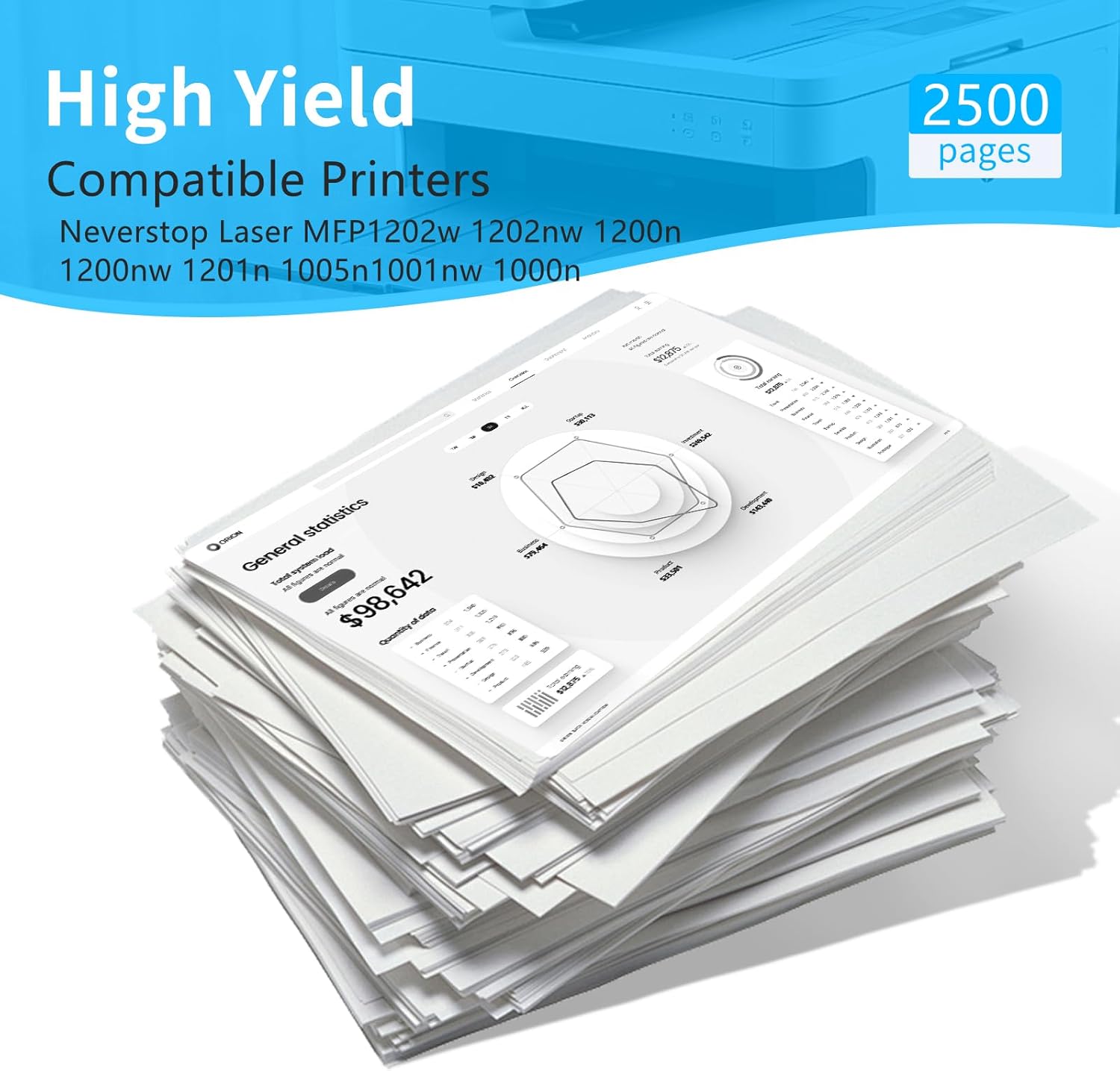 143A Toner Compatible with hp 143ad Black Toner Reload kit W1143A Toner cartridges Compatible for HP Neverstop 1001nw MFP 1202nw MFP 1202w 5hg80a Printer.