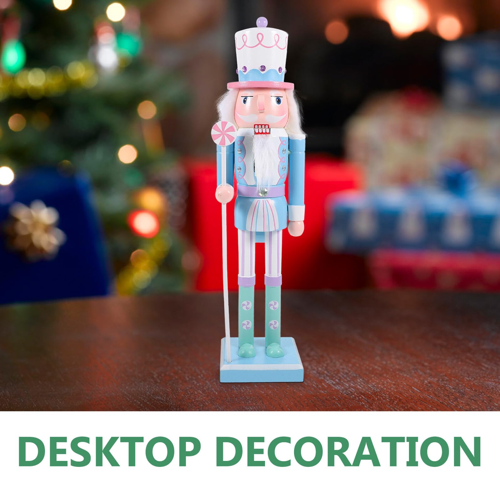 Toyvian Holz Nussknacker Figur Traditionell für Weihnachtsdeko Tischdeko Geschenk Idea für Zuhause Hotel Restaurant