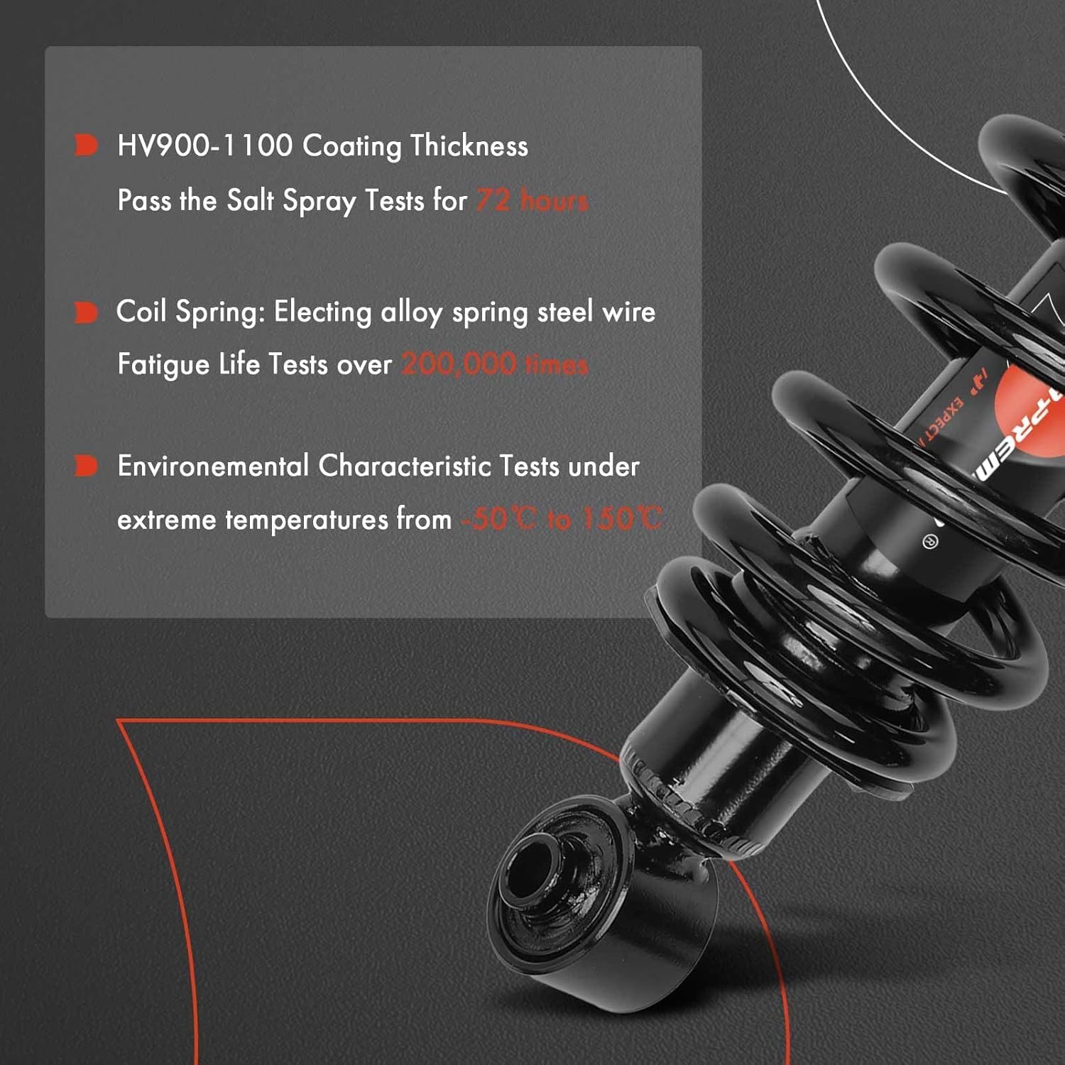 A-Premium Rear Complete Strut w/Coil Spring (AWD) Compatible with Toyota Matrix 2003-2006 & Pontiac Vibe 2004-2006