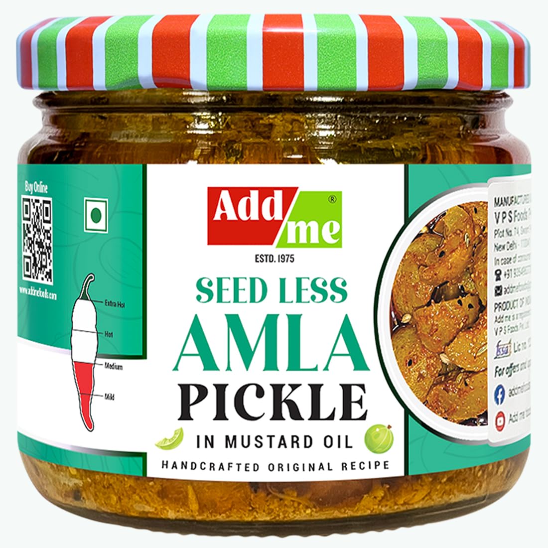 Add me Seed less Amla Pickle in mustard oil 300gm | ready to eat handmade amle awle ka achar Glass pack