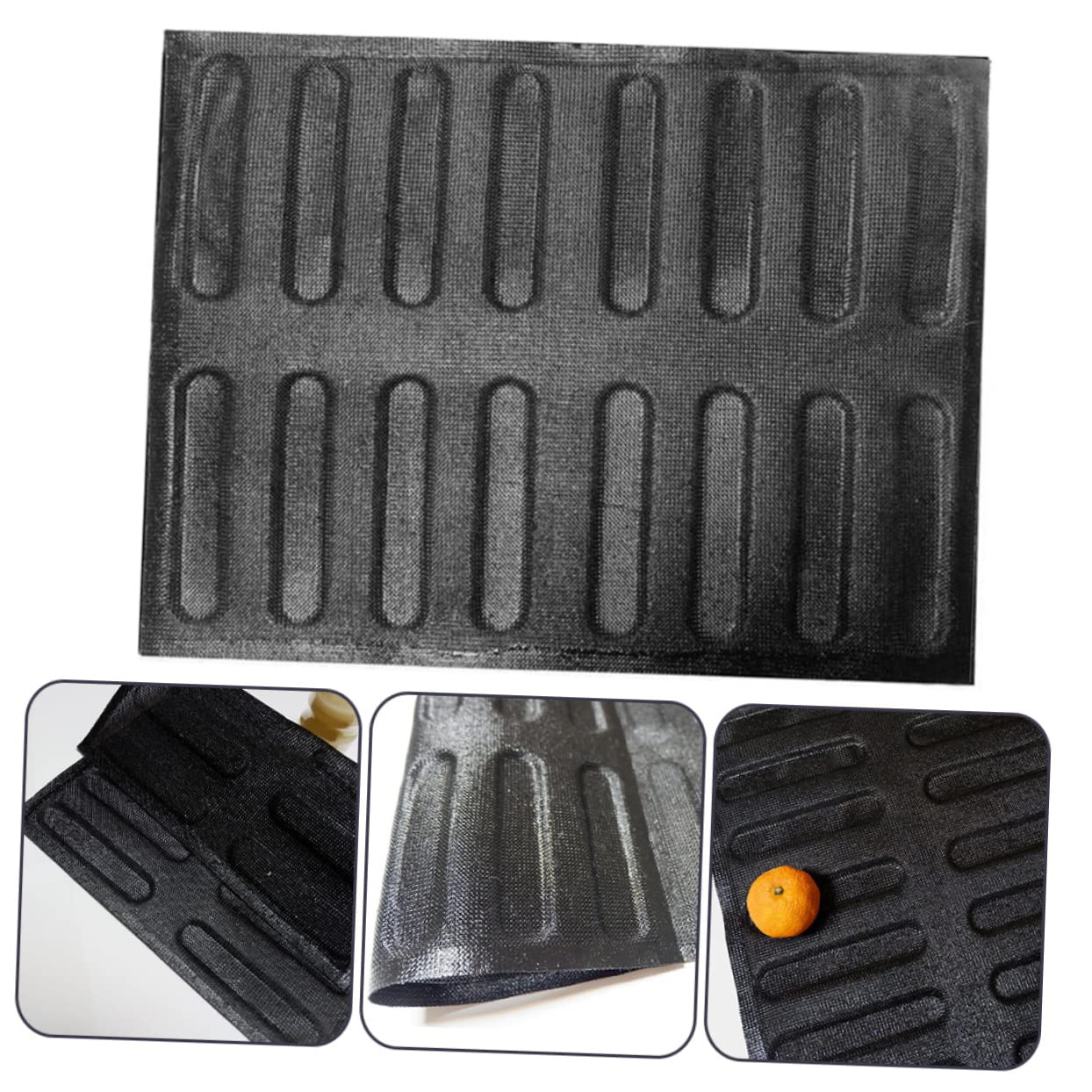 Amosfun Molde de Silicona para Pan Francés Molde Transpirable para Hornear Accesorio de Cocina para Brownies para Uso Diario Cacerolas