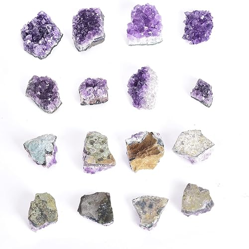 Miniatura 2 de AMOYSTONE 1 libra de amatista natural de grado B, piedras de cristal púrpura de amatista para curación, meditación, decoración y fabricación de joyas
