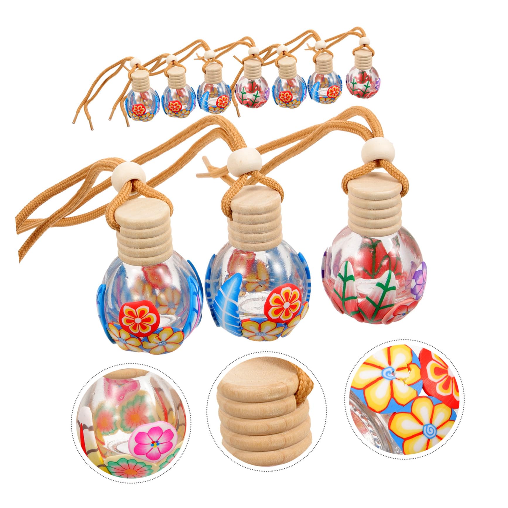 Colgante para Coche Botella de Perfume Recargable 10 Piezas