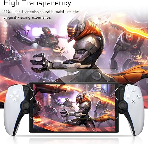Miniatura 2 de Fintie - Protector de pantalla para PlayStation Portal Remote PlayStation, película protectora de vidrio templado de dureza 9H, antiarañazos y