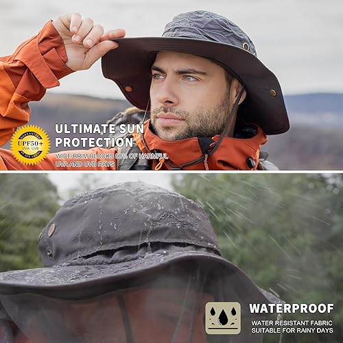 Miniatura 10 de TOP-EX XL XXL - Sombreros de sol de gran tamaño para hombre, balde de pesca, Boonie playa, protección UV, ala ancha