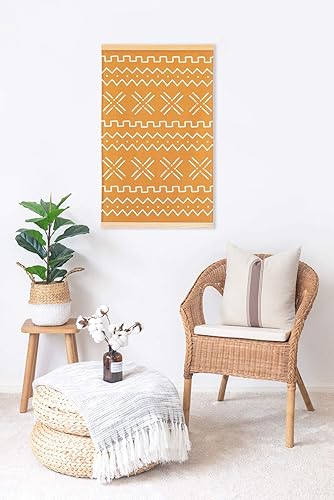 Miniatura 3 de Hofdeco Funda de almohada decorativa moderna y bohemia solamente, para sofá, cama, a rayas, marrón, 18 x 18 pulgadas