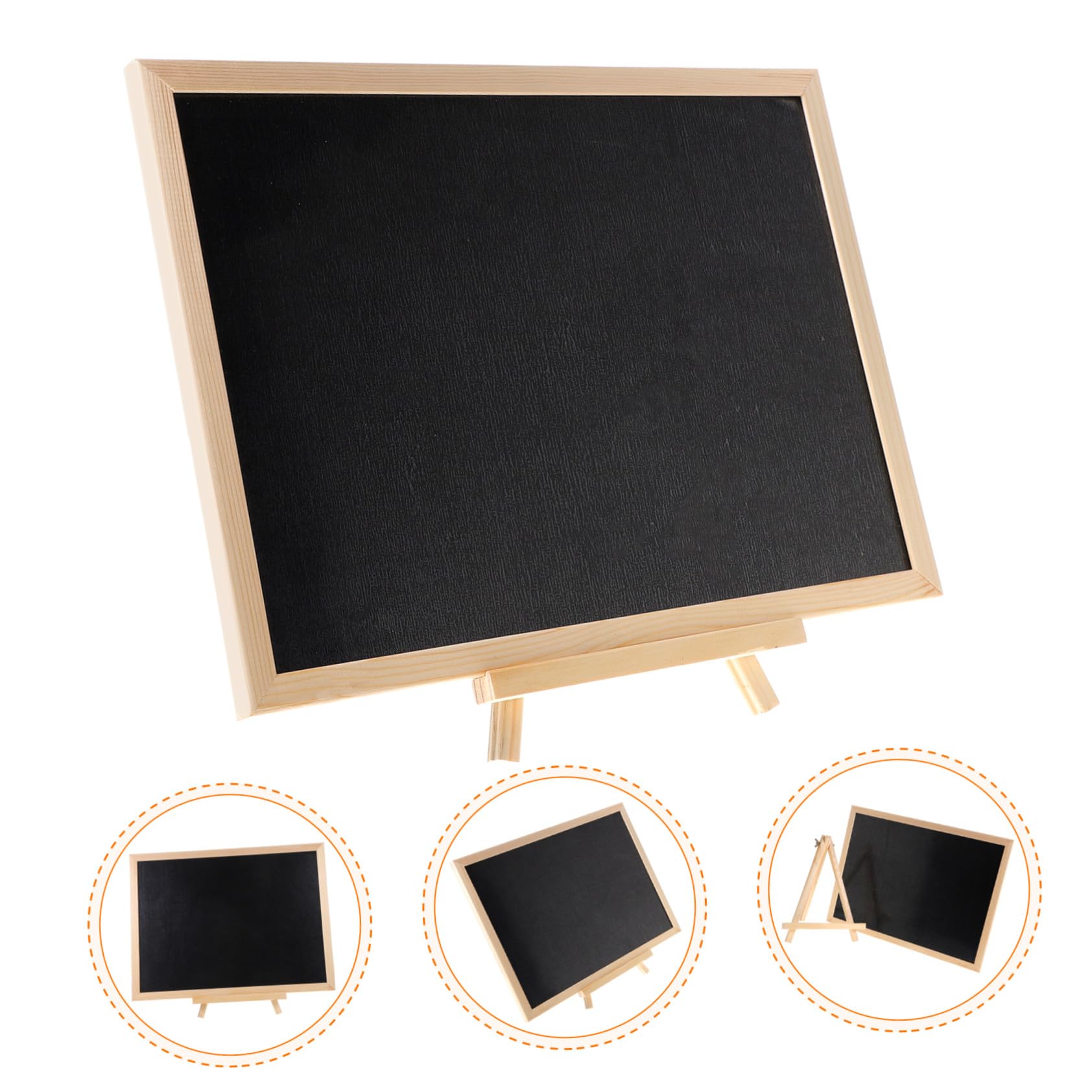 Kleine Kreidetafel mit Holzrahmen und Ständer Wiederbeschreibbares Memoboard für Nachrichten Hochzeit Party Restaurant Vielseitige Tisch Dekoration und Praktische Notizen