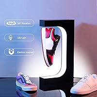 Vista 4 de DuliCube Levitating Shoe Display Floating Shelf Magnetic Sneaker Stand with LED Light Rotating Acrylic Holder for Advertising Exhibition Show in