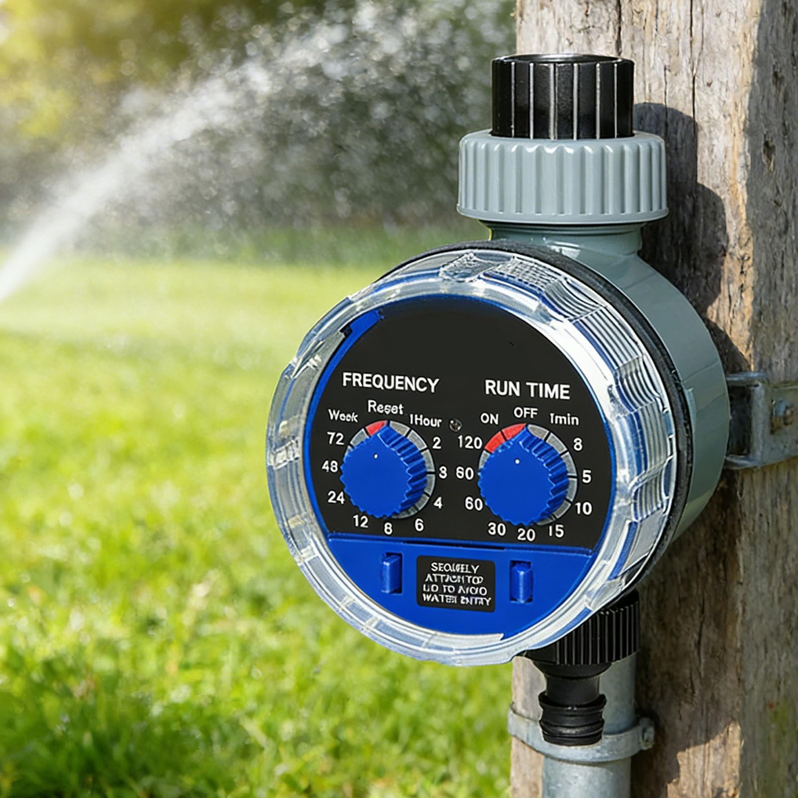 Eficiente herramienta de riego de jardín, temporizador ajustable, a prueba de fugas, funciones de construcción con varias fuentes de agua, estructura de riego de baja presión