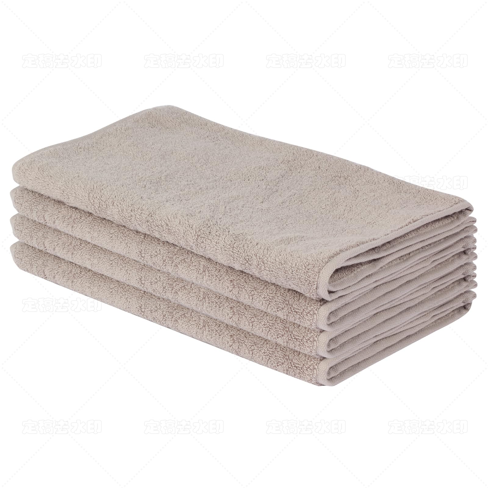 Solid Color Cotton Hand Towel 2-Sets 13.39 * 29.13 in,Strong Water Absorption ，Soft Decorative Towel for Bathroom，Sustainable, Highly Absorbent, Quick Drying, Pack of 2 （Light Gray）