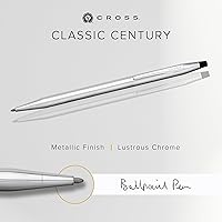 Vista 3 de Cross Classic Century Refillable Ballpoint Pen Presented in a Luxury Gift Box - Medium Point, Black Ink, Lustrous Chrome Cromo Lustroso