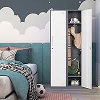 Vista 2 de MIIIKO Armario de metal para empleados, armario de gimnasio con llaves, armario de almacenamiento de metal con 1 puerta para escuela, dormitorio