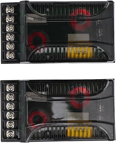 KIMISS Crossover pasivo de audio para coche, 2 unids 2 vías de audio de coche crossover sobrecorriente universal disipación de calor altavoz divisor