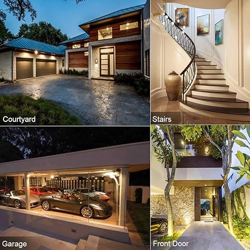 Miniatura 6 de Aukora - Bombillas con sensor de movimiento, 12 W (equivalente a 100 W) E26 activadas por movimiento, del anochecer al amanecer, luz de seguridad