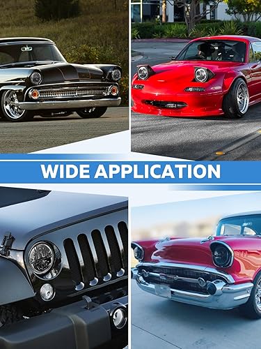 Miniatura 2 de ZIMABLUE Faros delanteros LED de 7 pulgadas, 2 unidades, luz blanca fría, luz alta y baja, faros delanteros redondos de 7 pulgadas, H6024, faro LED