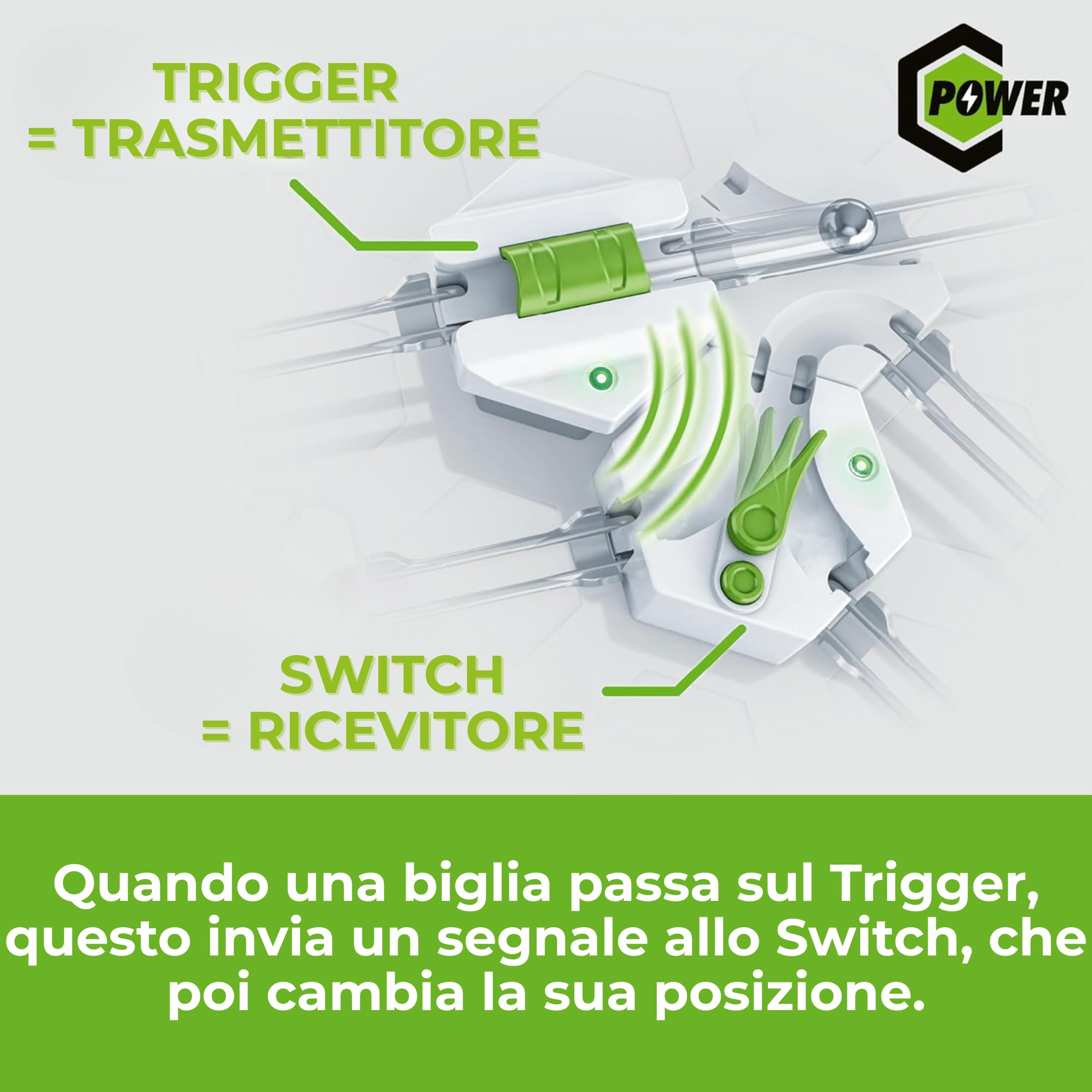Ravensburger - GraviTrax Power Element Switch&Trigger, Accessorio pista biglie