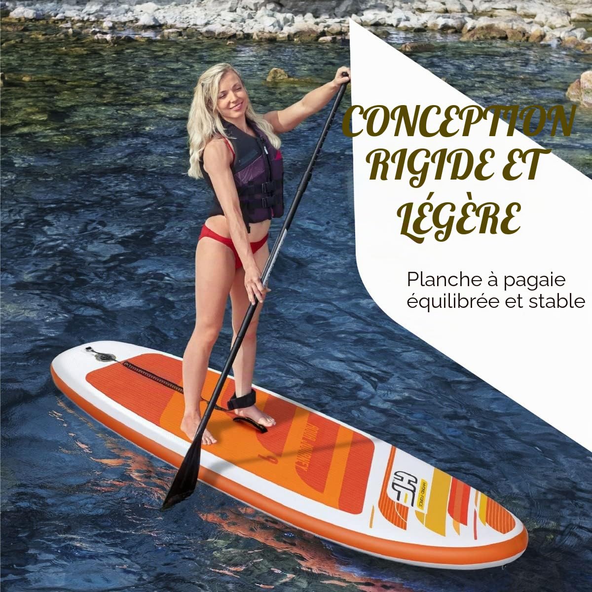 Hydro-Force Sup, Inflatable Stand Up Paddle Board, Complete Set, Multiple Styles, Sizes, 9FT, 10FT, 10’2FT, 11’2FT