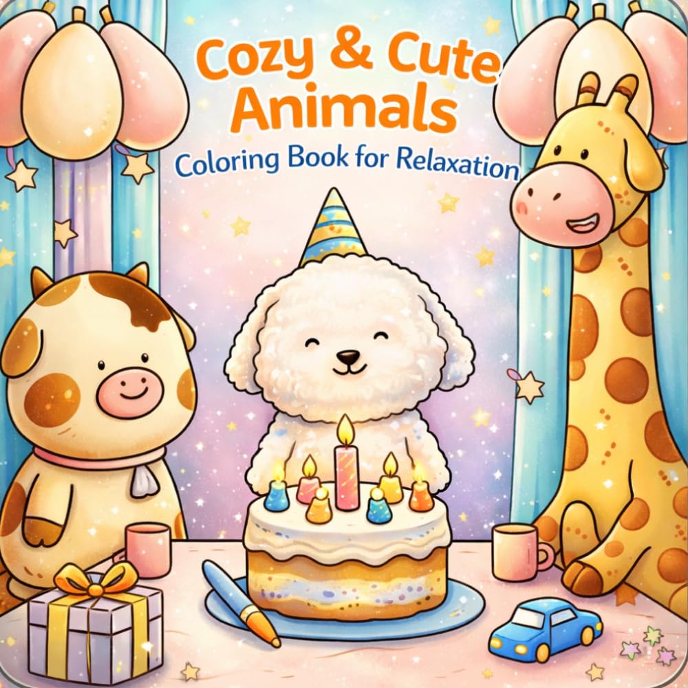 Cozy & Cute Animals Coloring Book for Relaxation: A Fun and Relaxing Coloring Book with Cute Animal Friends for All Ages