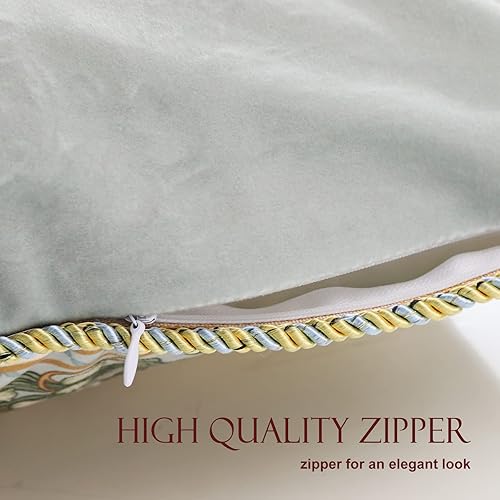 Miniatura 2 de patdrea Fundas de almohada cuadradas decorativas de 18 x 18 pulgadas, fundas de terciopelo suave de granja, funda de almohada floral para sofá,