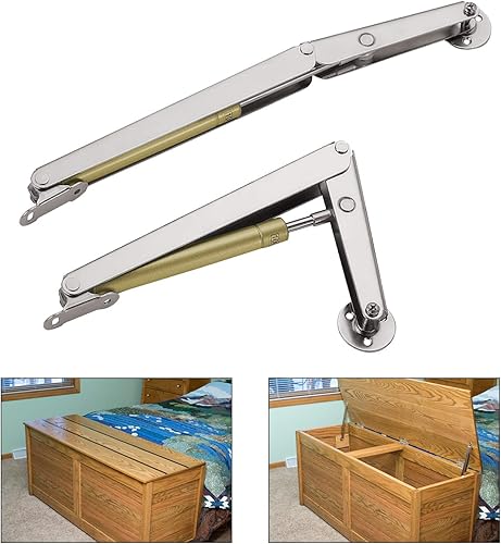 YUMORE Soportes de gas 200N30LB Bisagras de soporte de servicio pesado automático de baja lenta seguridad neumática para gabinetes Caja de madera