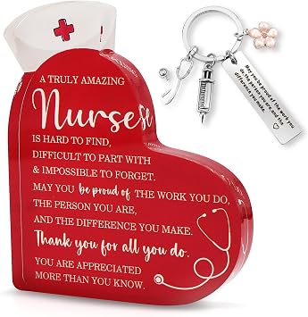 Appreciation Gifts for Nurses, Nurse Graduation Birthday Christmas Gifts for Women, Women Nurses Week, Nursing Keepsakes Paperweight for Doctor School Decor