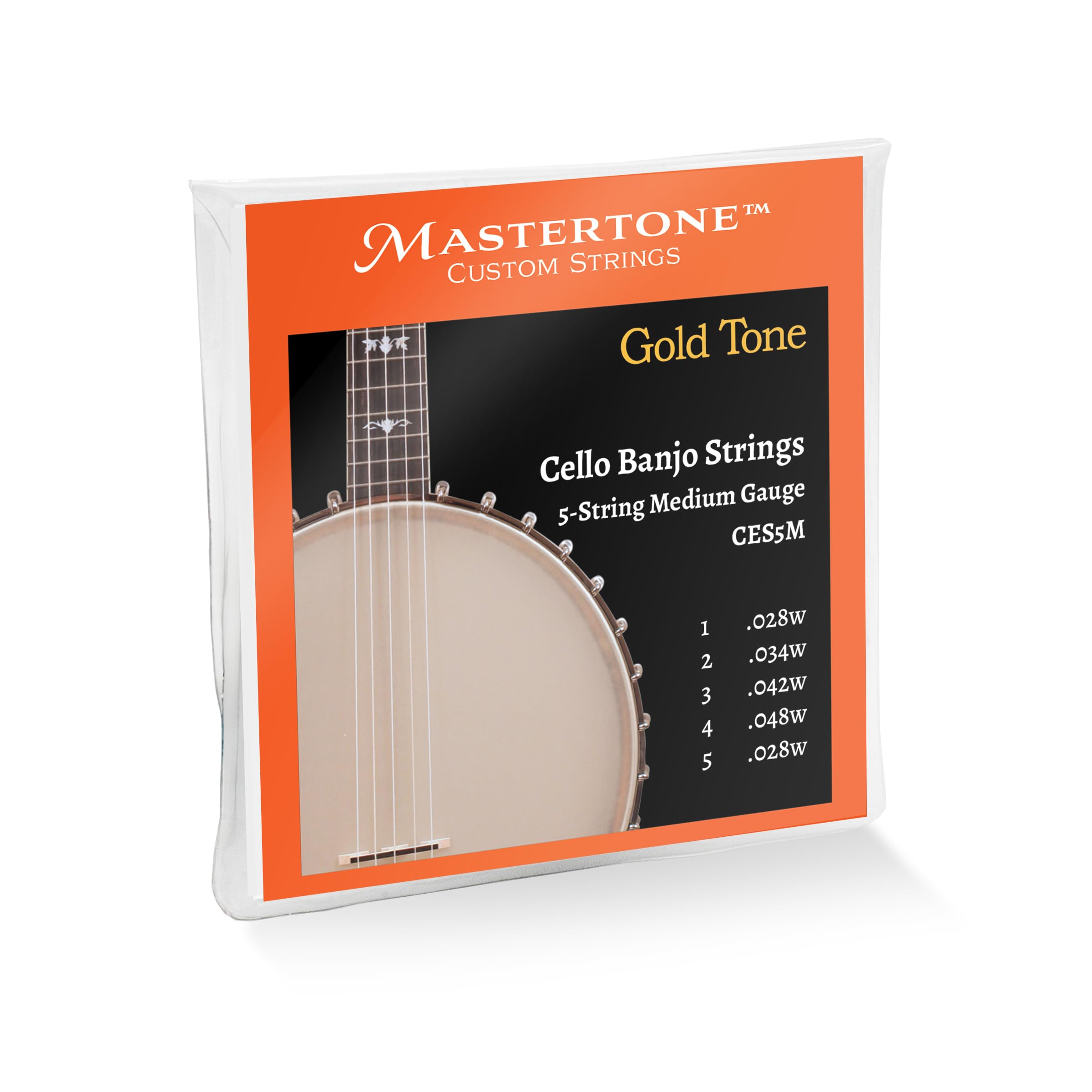Gold Tone Mastertone(tm) CES5M Banjo Cello 5-String Medium Gauge Strings (.028, 048, 042, 034, 028)