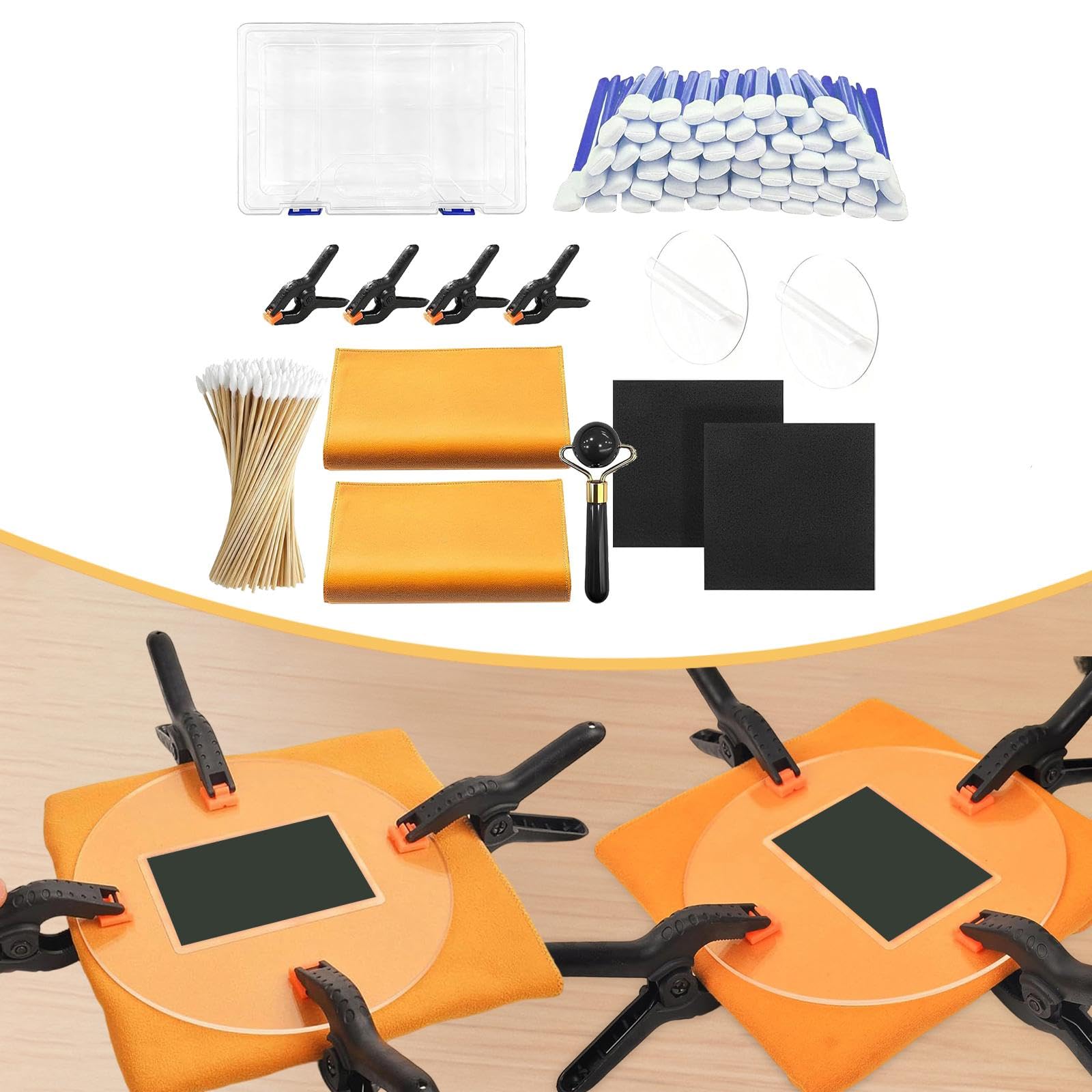Gralara 2 Stück Karten Glättungsplatten für Sammelkarten Reinigungswerkzeug Polierset Acrylplatten für Karten Schutz für Sammler Ausstellungszimmer