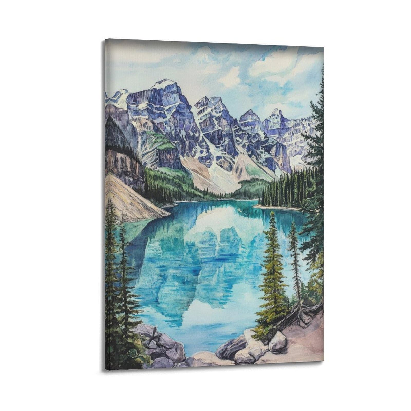 xiaoxiaoshen Banff Canadian Landscape Scenic Mountain Canvas Poster Wall Art Prints Room Aesthetic Murals Bedroom And Living Decorations 20x30inch(50x75cm)