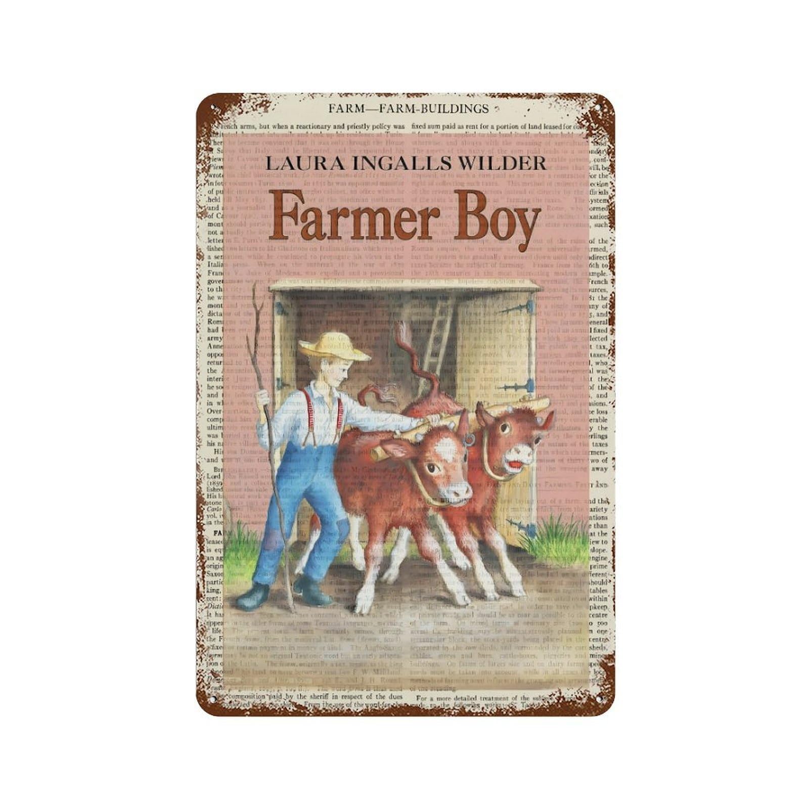 xiaoxiaoshen Laura Ingalls Wilder Farmer Boy Wall Decor Art Metal Tin Poster Modern Home Decor Art Home Bar Shop Decorations Vintage Sign 30x20cm