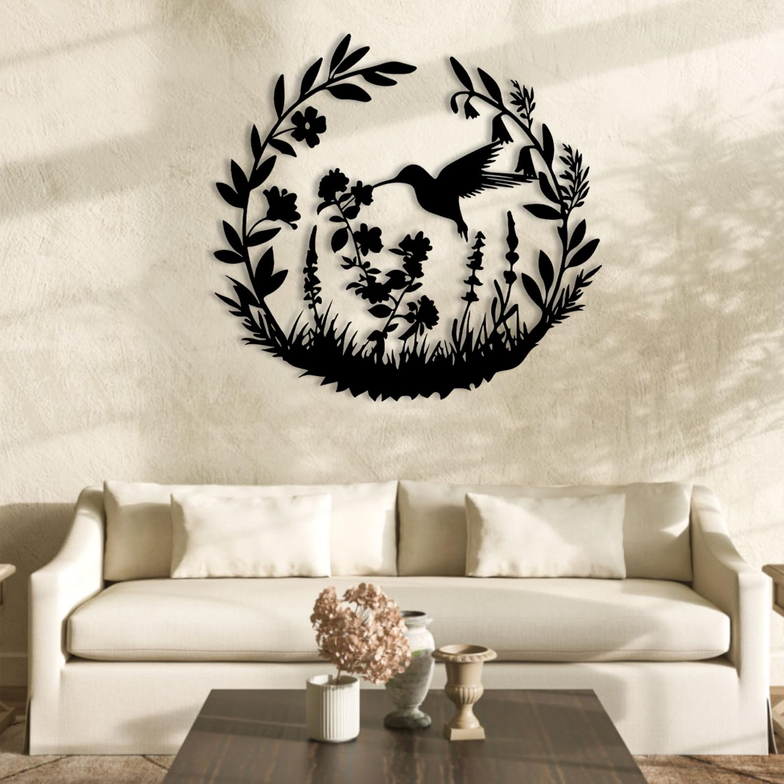 Metal Hummingbird Wall Decor, Metal Hummingbird Wall Art Outdoor Decor, Large Hummingbird Wall Art, Bird Wall Art, Flower Wall Decor, Wall Hangings