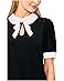 CeCe Puff Short Sleeve Contrast Collar & Bow Top - #3 of 3