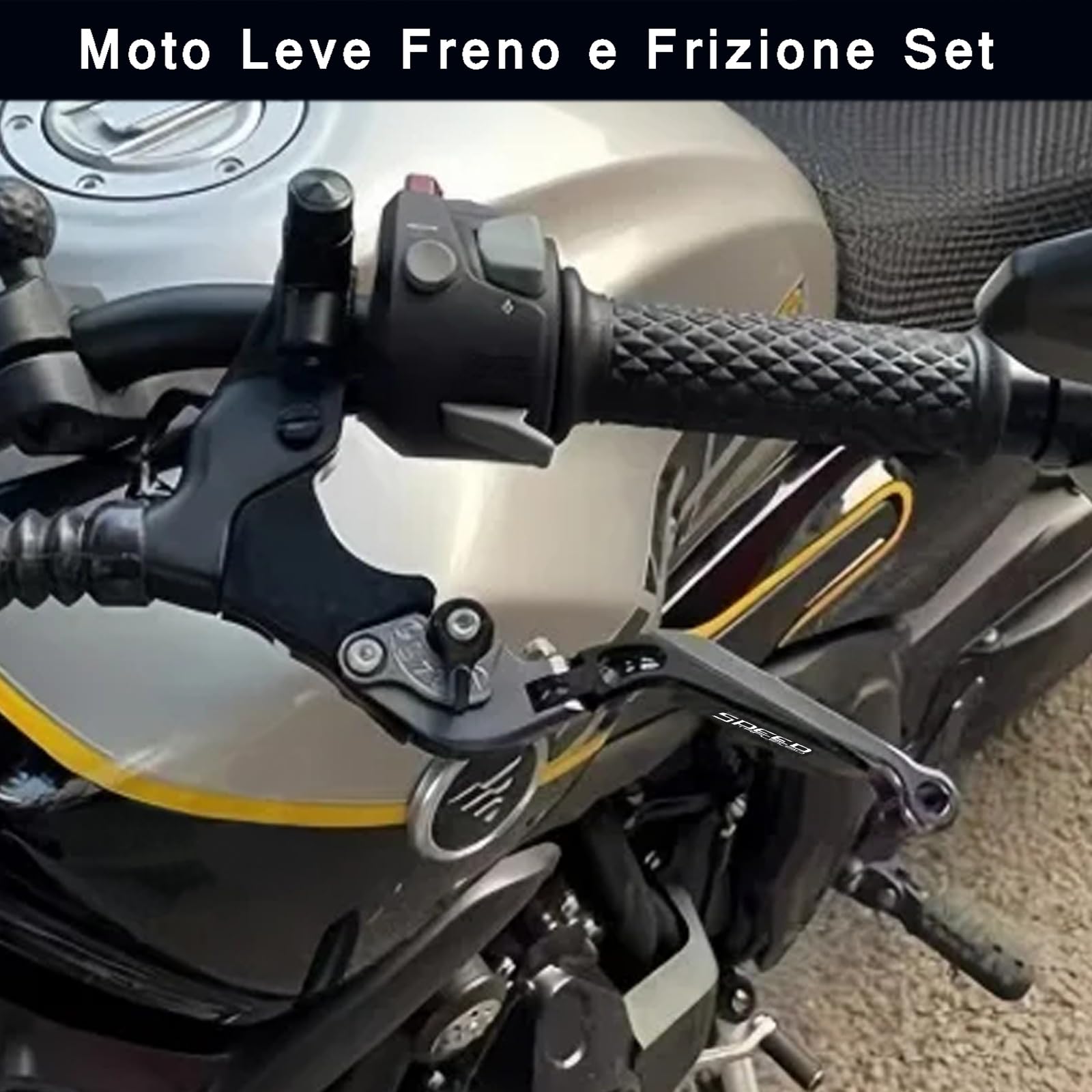 Universal Moto CNC Leviers Frein et Embrayage Set pour T&rium-ph Speed Triple 1050/S 2016-2019 765 Speed Tripler 2017-2019 THRUXTON R / 765 Speed-Rlow 2017-2018(Noir)