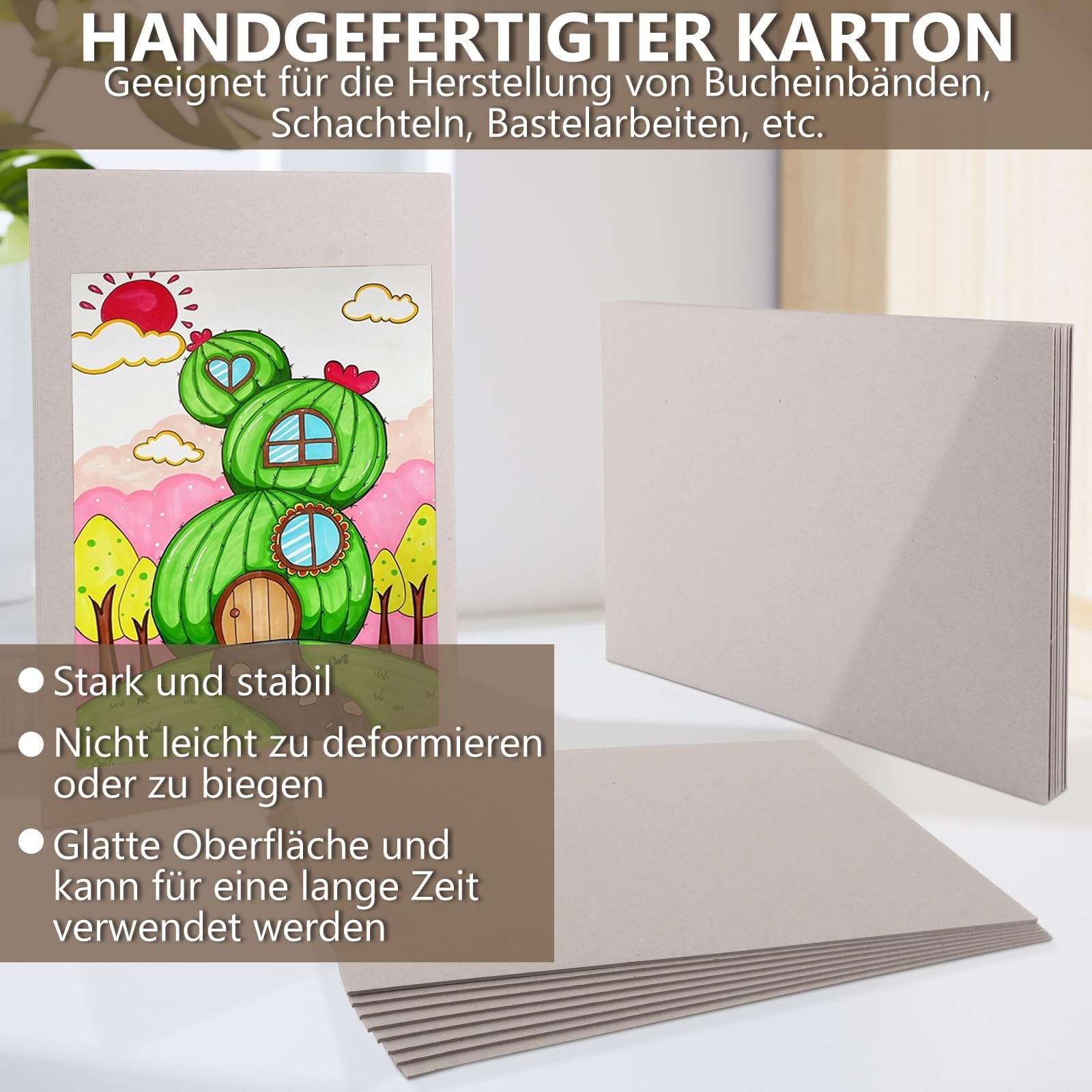 Lot de 30 Carton Gris A3 épaisseur 2mm, Plaque Carton Rigide 29.7x42cm pour Encadrement, Papier Cartonné A3 pour Reliure et Loisirs Créatifs