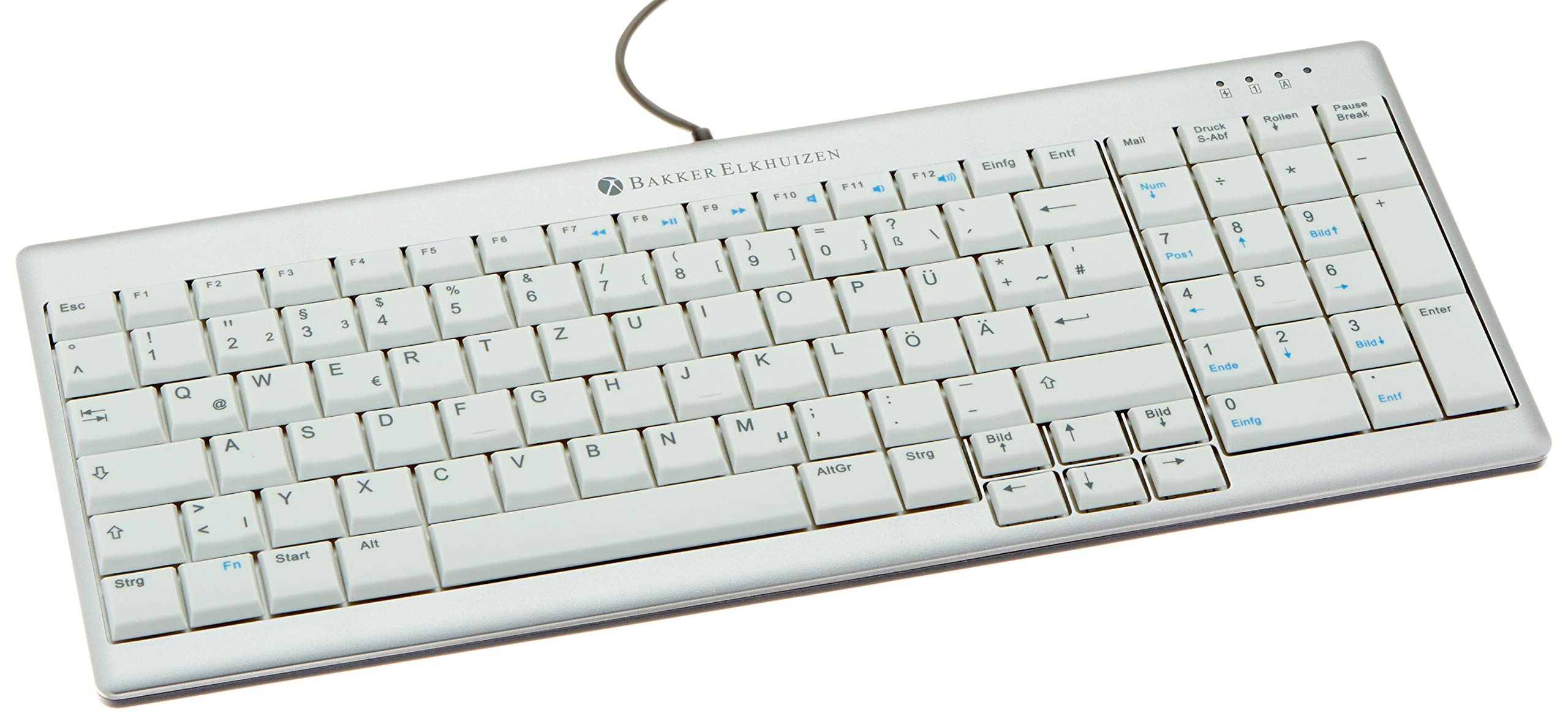 BNEU960SCDE Keyborad DE QWERTZ Ultraboard 960 White/Silver with Cable