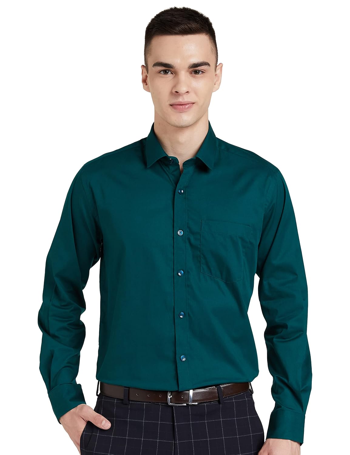 Amazon Brand – Symbol Men’s Solid Cotton Formal Shirt |