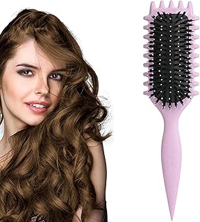 Fashion Mania Bounce Curl Define Styling Brush, Curly Hair Brush, Wet Dry Detangler For Shaping And Styling Curls (Random Color)