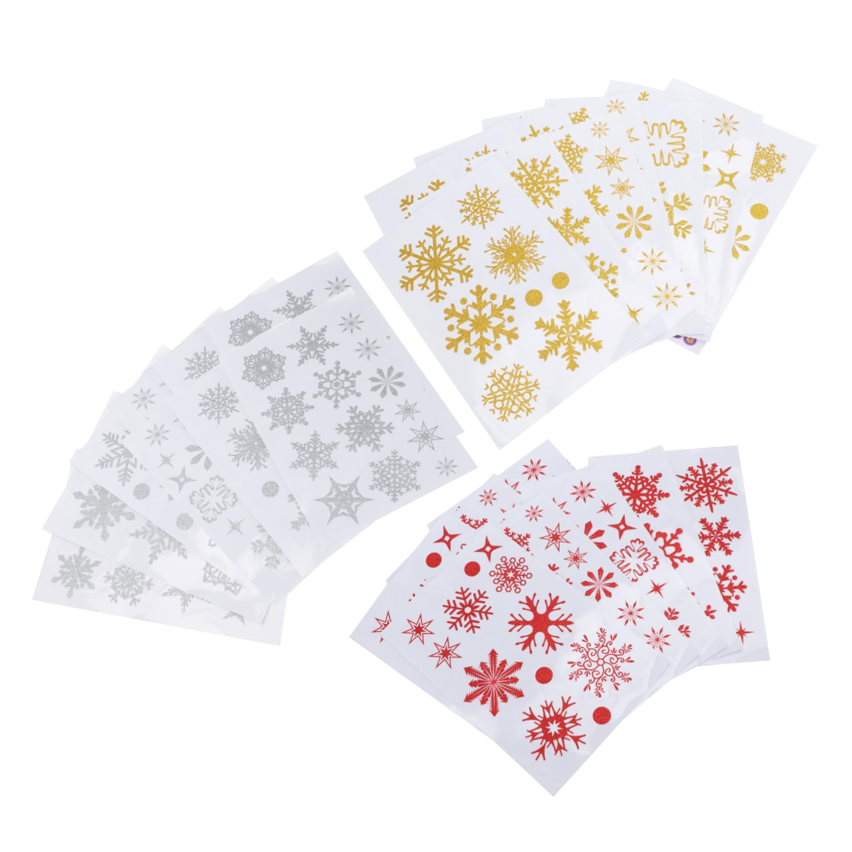 MAGICLULU 27stücke Schneeflocken Sticker Selbstklebend für Fenster und Türen Dekorativer Fensteraufkleber aus Hochwertigem für Weihnachtsdeko und Festdekoration
