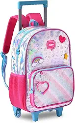 Mochila Infantil com Rodinha, Clio, Happy, G, Estojo e Lancheira