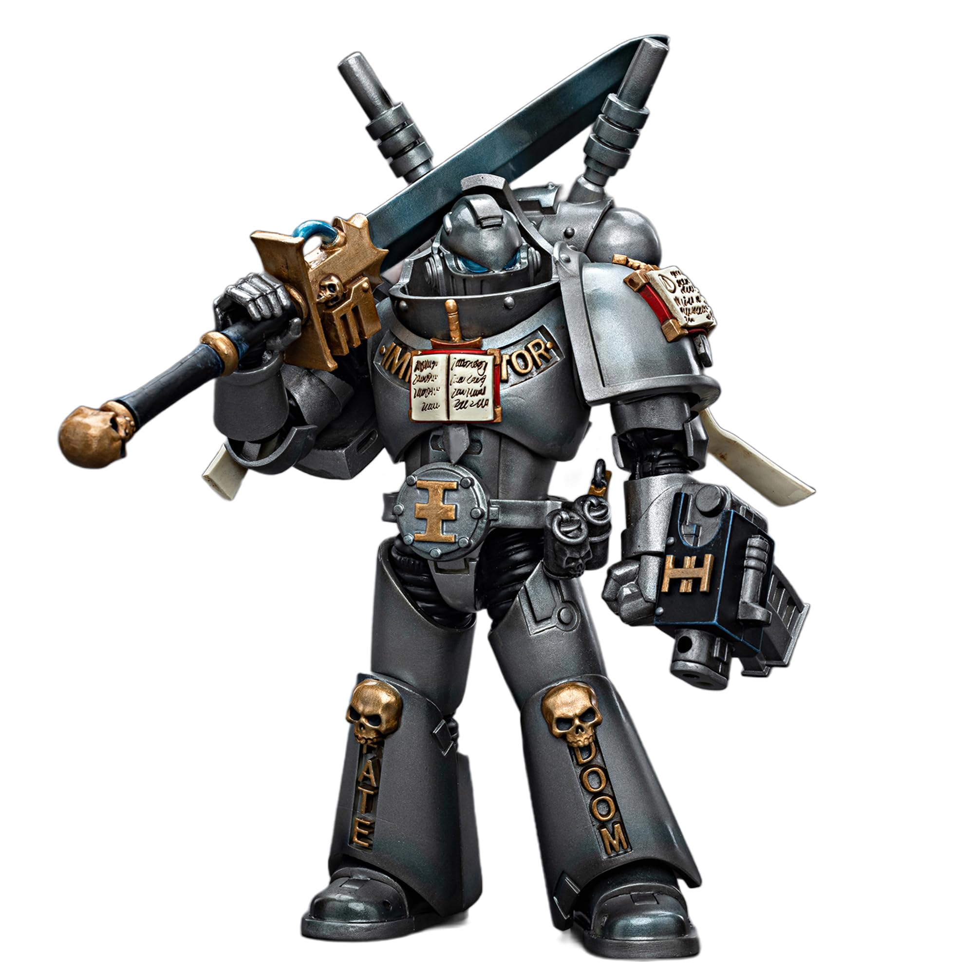 TOYVERSE Joytoy 1/18 Action Figure Warhammer 40,000, Grey Knights Interceptor Squad Interceptor with Storm Bolter and Nemesis Force Sword, Mobile Joints Character Model, 12 cm, 15 Years and Above