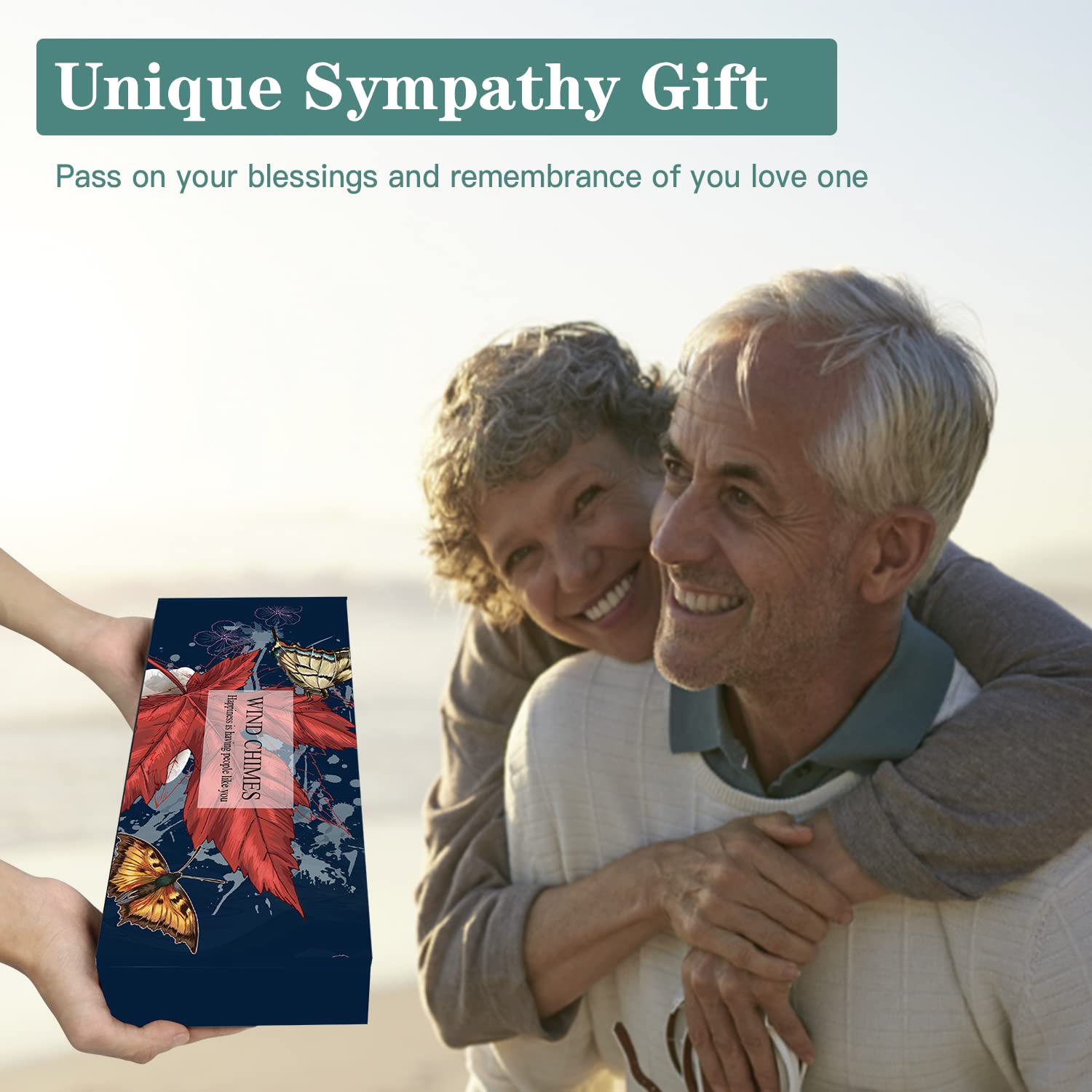 Wind Chimes for Outside - 32 Inch Large Memorial Wind Chimes for Loss of Loved one, Sympathy Wind Chimes with 6 Thicken Tubes, Windchimes Outdoor Large Deep Tone Gifts for Mother, Garden Decor…