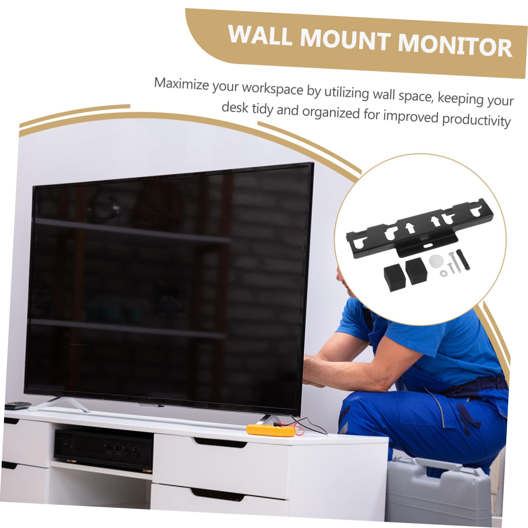Gadpiparty 5 Juegos Soporte Pared TV LCD Montaje Instalación Rápida y Estable para Monitores y Televisores Oficina y Hogar