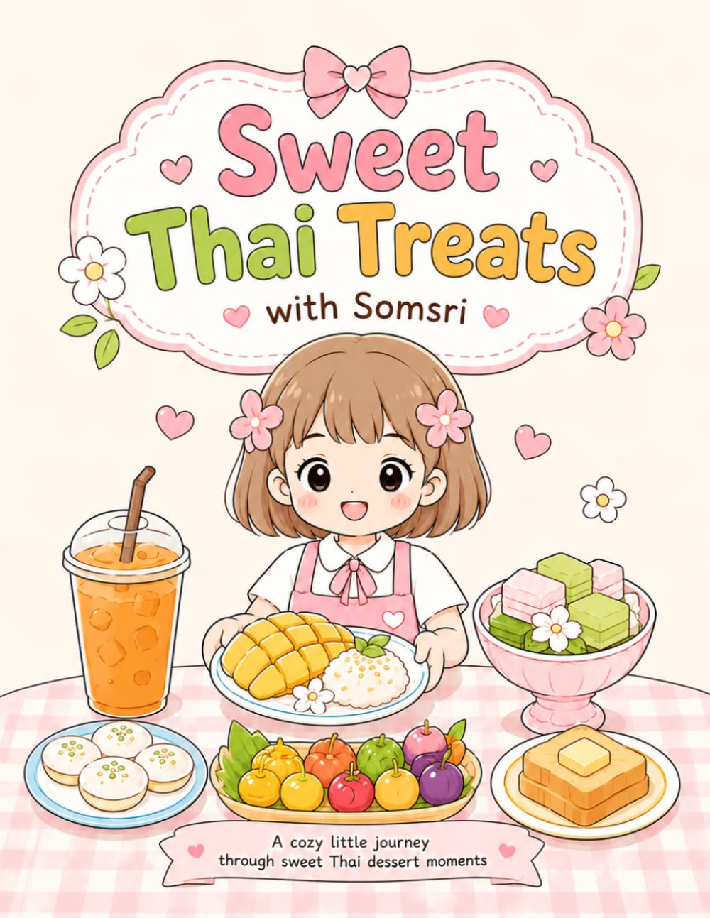 Sweet Thai Treats with Somsri: A Thai Dessert Coloring Book for Relaxation and Cute Coloring Fun