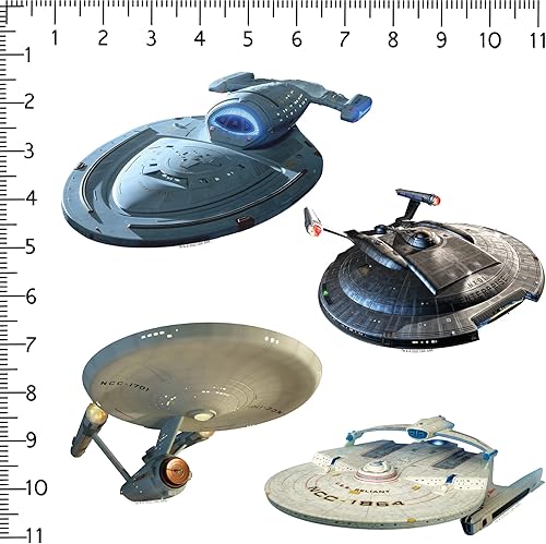 Miniatura 2 de Star Trek Ships - Paquete de calcomanías grandes de vinilo troquelado, paquete variado de calcomanías grandes de lujo, para laptop, botella de agua,