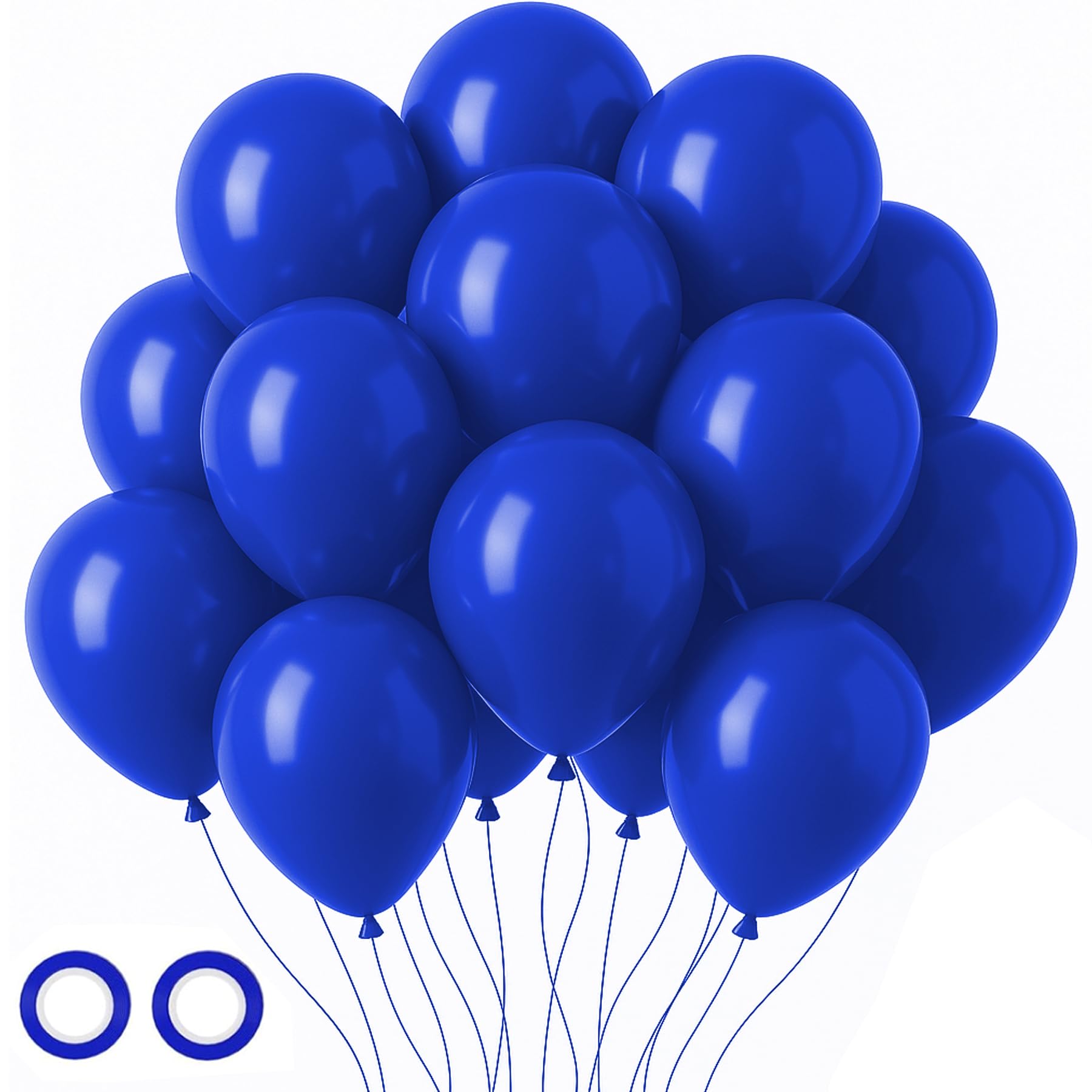 Voircoloria 105pcs Royal Blue Party Balloons, 12inch