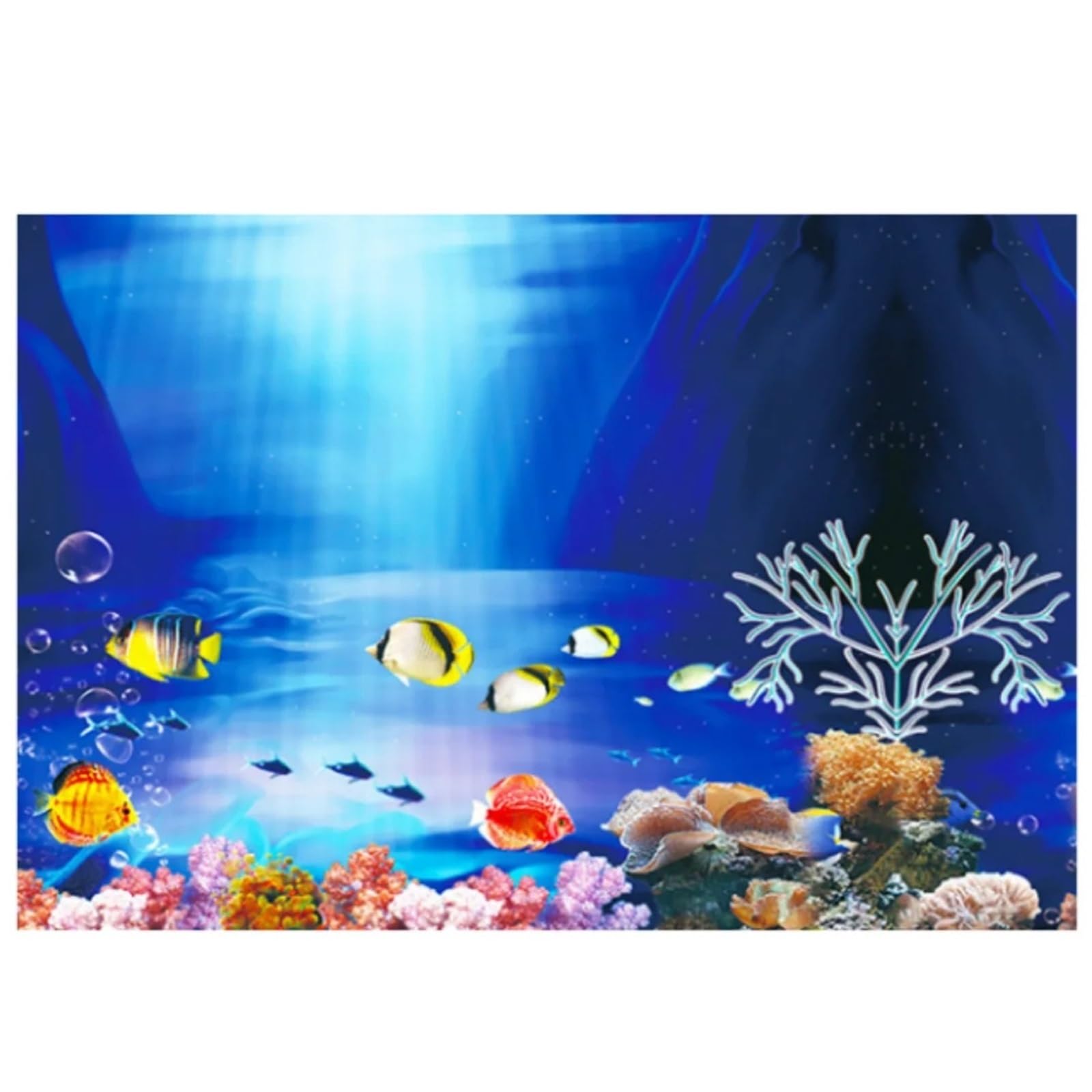 Immagine Di Sfondo Per Acquario Sfondo Acquario Adesivo 3D Poster Decorazione Acquario Piante oceaniche Paesaggio fronte-retro Accessori for ornamenti for acquari Per La Decorazione Di Acquari(Model A